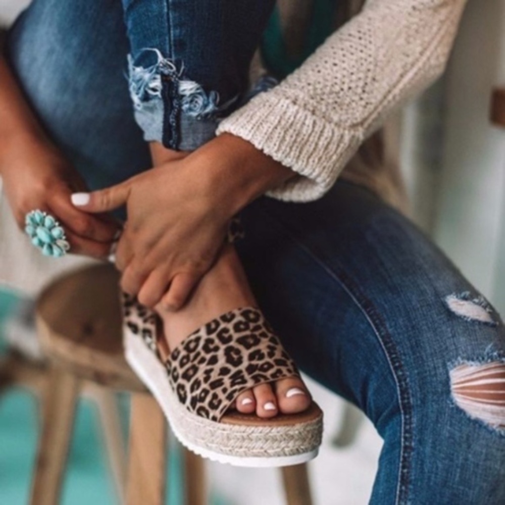 HELLO SPRING Comfy Espadrilles - Leopard print - Picture 6 of 8